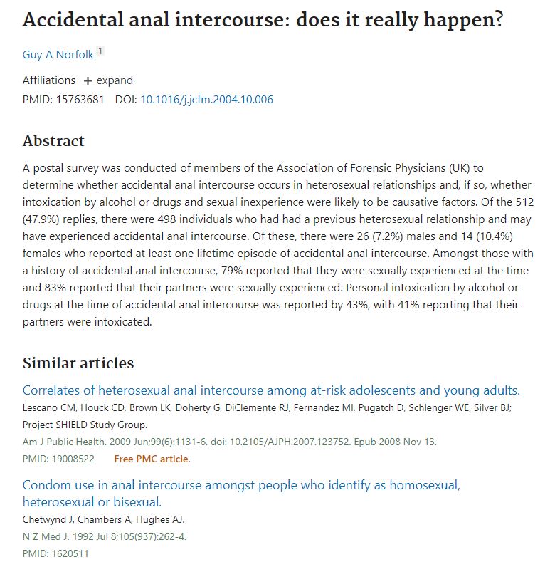 Accidental Anal Stories