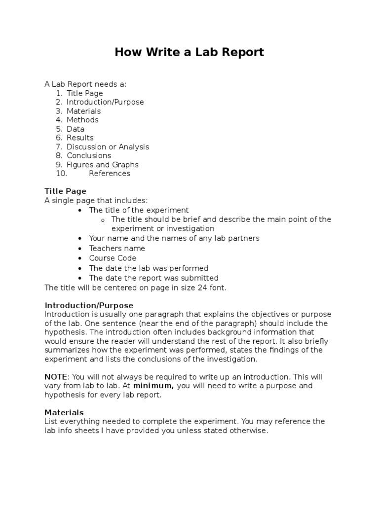 Lab Report How To Write It Step By Step With Examples Lab Report How To Write It Step By Step With Examples