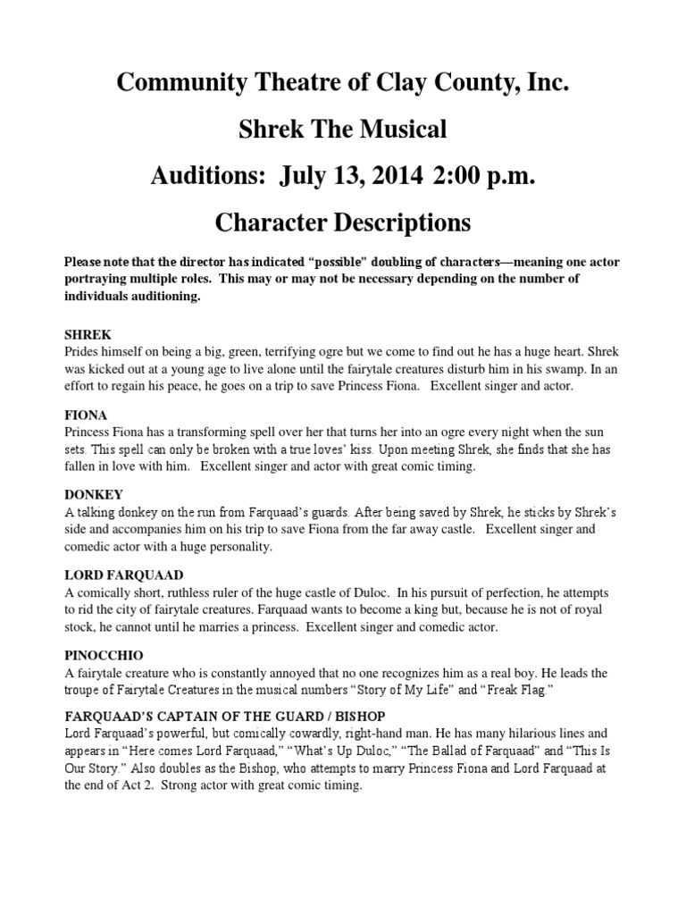 Oliver The Musical Character Descriptions
