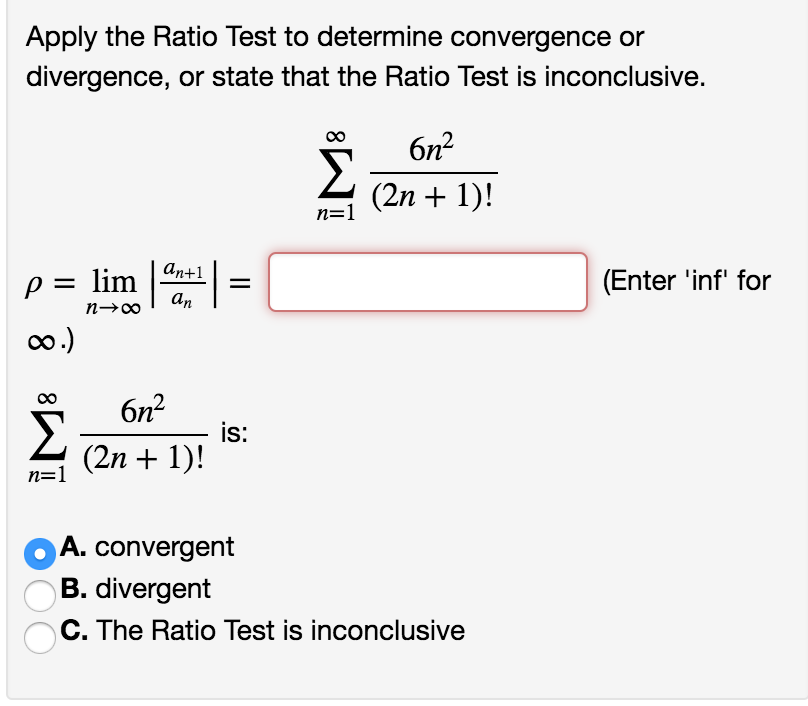 Ratio Test Convergence Guaranteed